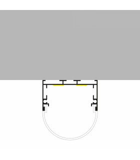 Perfil Aluminio OVAL Superficie/Colgante -2 Metros-