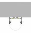 Perfil Aluminio OVAL Superficie/Colgante -2 Metros-