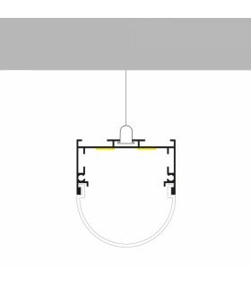Perfil Aluminio OVAL Superficie/Colgante -2 Metros-