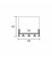 Perfil Aluminio TRAKEN Superficie/Colgante -2 Metros-