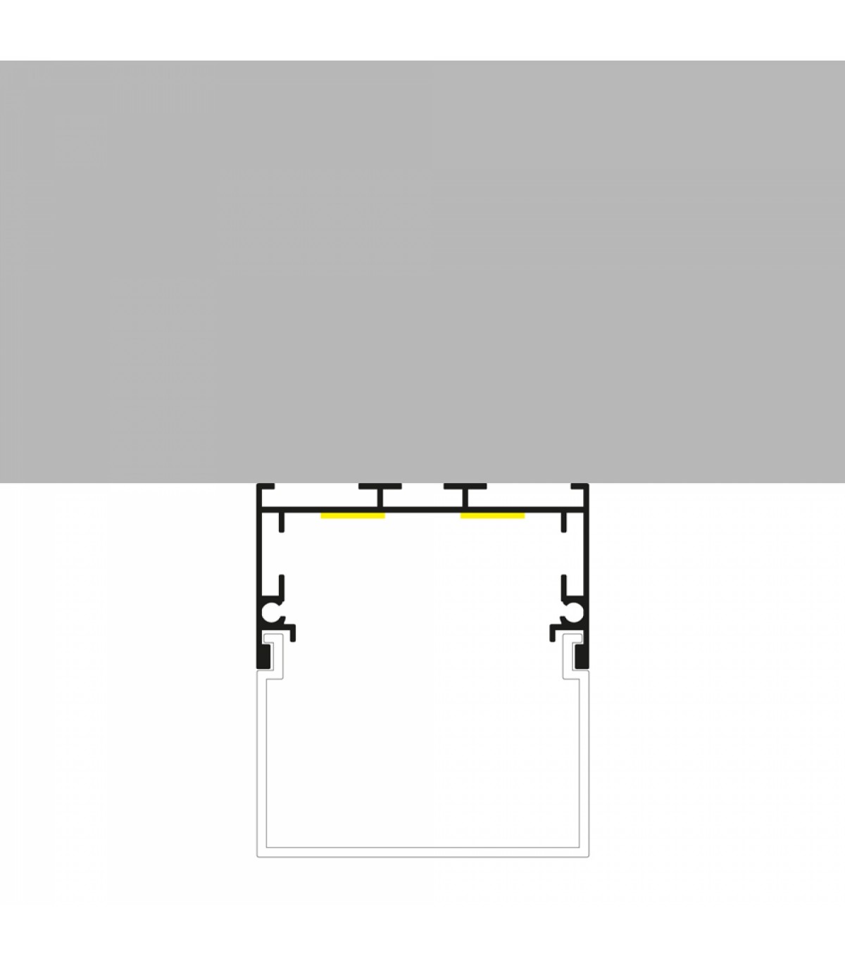 Perfil Aluminio TRAKEN Superficie/Colgante -2 Metros-