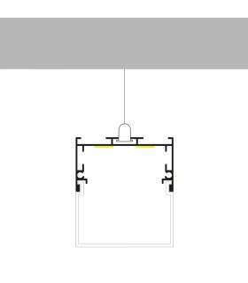 Perfil Aluminio TRAKEN Superficie/Colgante -2 Metros-