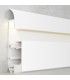 Perfil Aluminio MUYE RODAPIE Lacado Blanco Superficie -2 Metros-