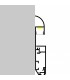 Perfil Aluminio MUYE RODAPIE Lacado Blanco Superficie -2 Metros-