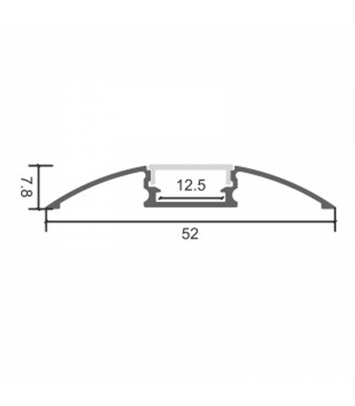 Perfil Aluminio TREND Superficie -2 Metros-