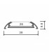 Perfil Aluminio MIND Superficie -2 Metros-