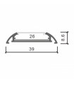 Perfil Aluminio MIND Superficie -2 Metros-