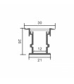 Perfil Aluminio TIH Suelo Empotrar -2 Metros-