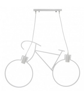 Lámpara de techo Bicycle Vintage 2xE27. Blanca.