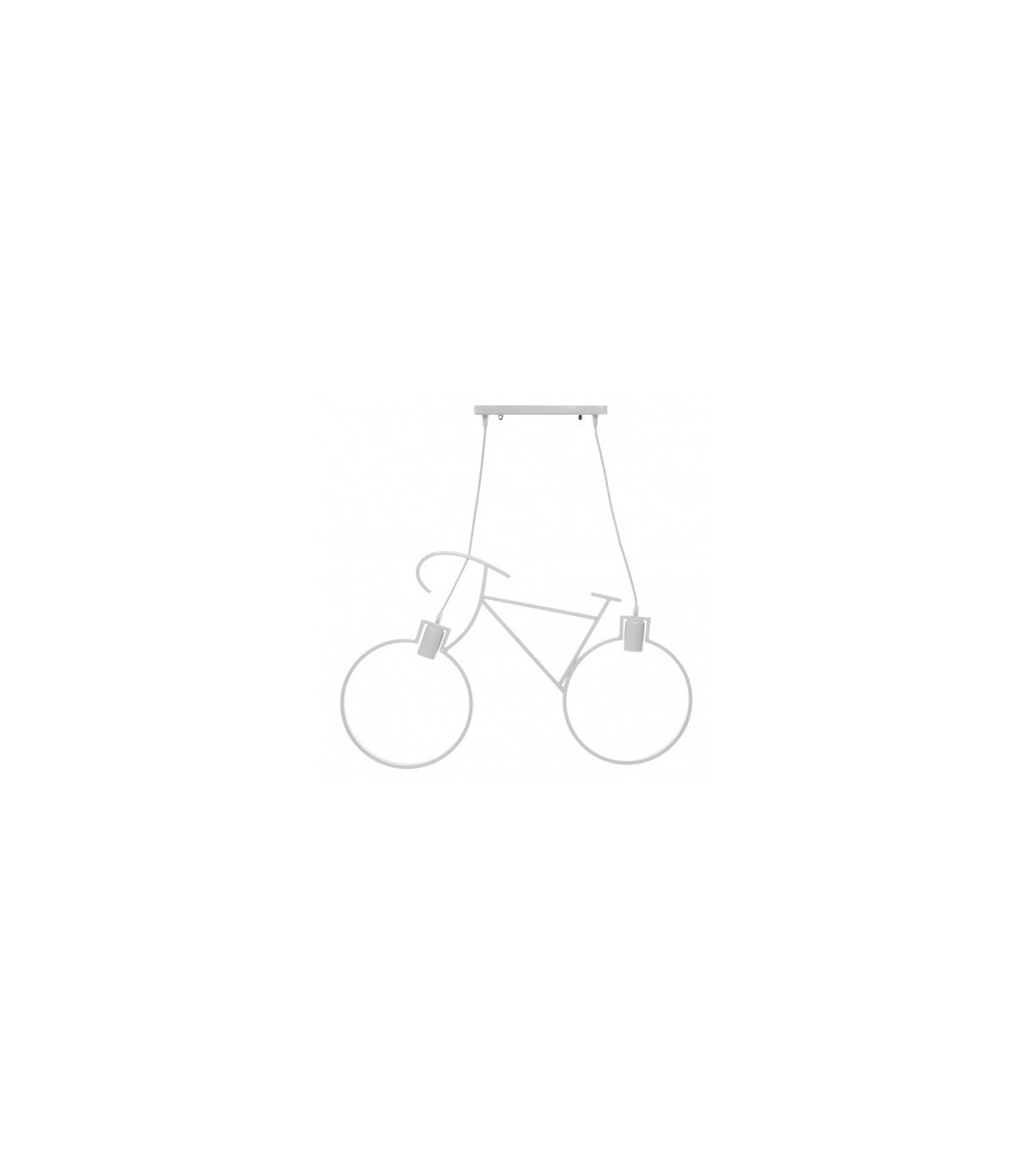 Lámpara de techo Bicycle Vintage 2xE27. Blanca.