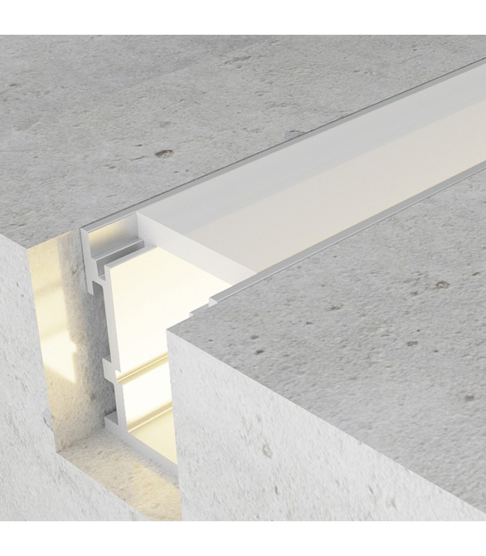 Perfil Aluminio UFEG Suelo Empotrar -2 Metros-