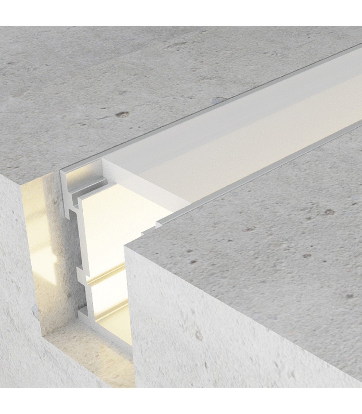 Perfil Aluminio UFEG Suelo Empotrar -2 Metros-