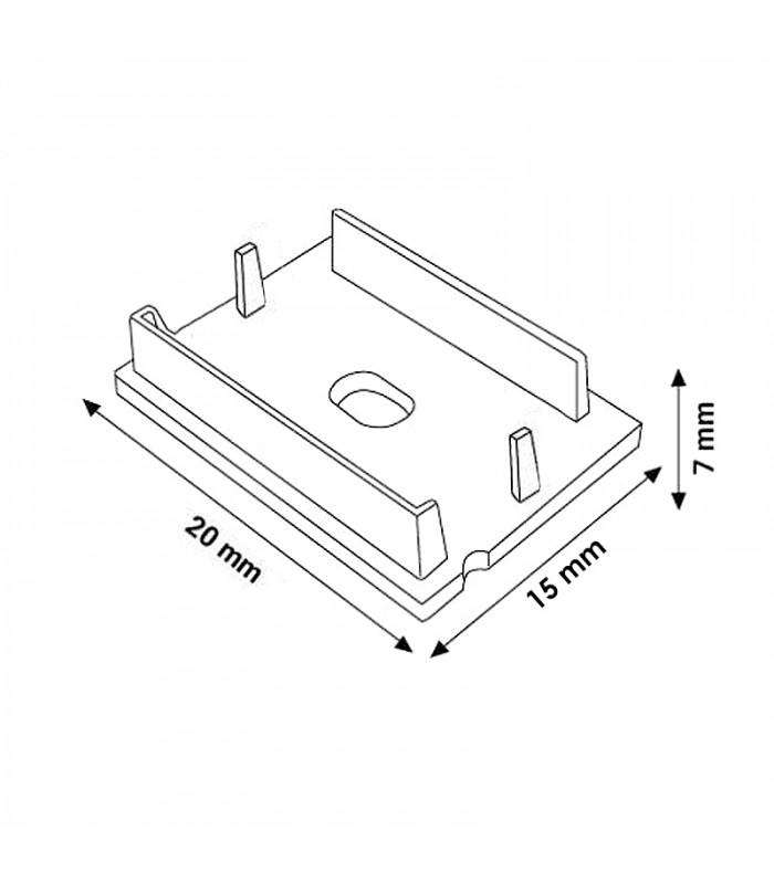 Pack 2 Tapones Para Perfil Lm3815