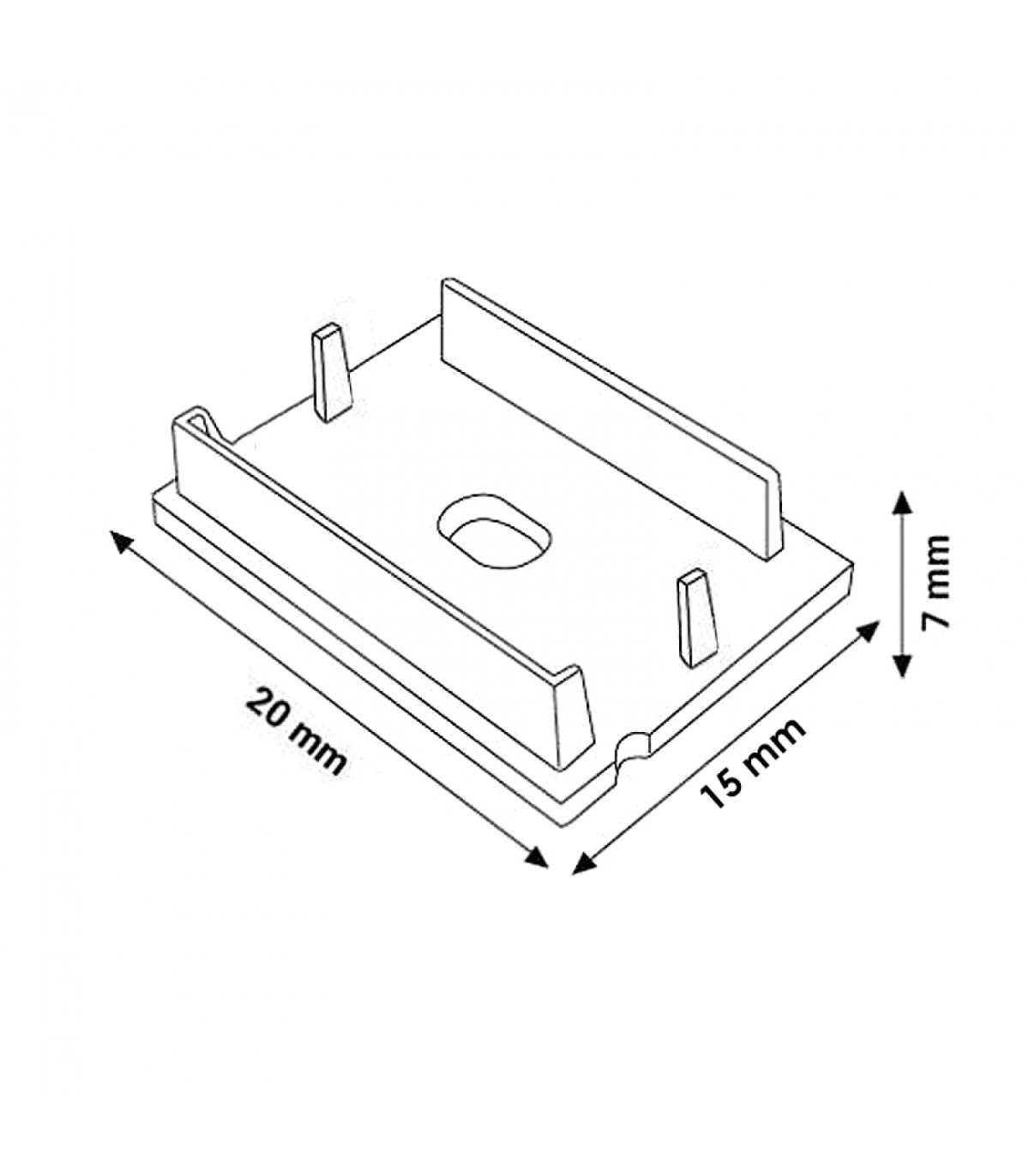 Pack 2 Tapones Para Perfil Lm3815
