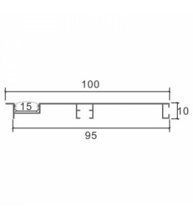Perfil Aluminio MIET RODAPIE Lacado Blanco Empotrar -2 Metros-