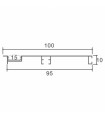 Perfil Aluminio MIET RODAPIE Lacado Blanco Empotrar -2 Metros-