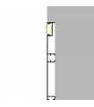 Perfil Aluminio MIET RODAPIE Lacado Blanco Empotrar -2 Metros-