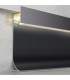 Perfil Aluminio SKA RODAPIE Lacado Negro Empotrar -2 Metros-