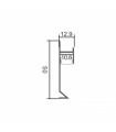 Perfil Aluminio SKA RODAPIE Lacado Negro Empotrar -2 Metros-