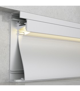 Perfil Aluminio KRUE RODAPIE Empotrar -2 Metros-