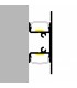 Perfil Aluminio GOTE Lacado Negro Superficie Pared -2 Metros-