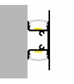 Perfil Aluminio GOTE Lacado Negro Superficie Pared -2 Metros-