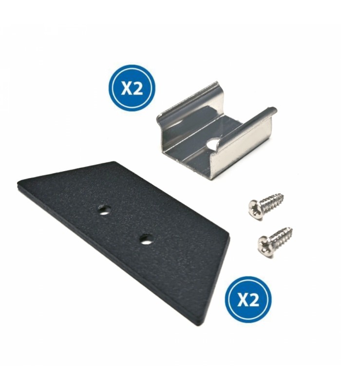 Pack 2 Tapones y 2 Grapas Para Perfil Lm3829