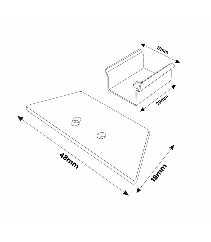 Pack 2 Tapones y 2 Grapas Para Perfil Lm3829