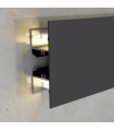 Perfil Aluminio GOTE XL Lacado Negro Superficie Pared -2 Metros-