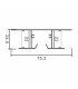 Perfil Aluminio GOTE XL Lacado Negro Superficie Pared -2 Metros-