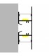 Perfil Aluminio GOTE XL Lacado Negro Superficie Pared -2 Metros-