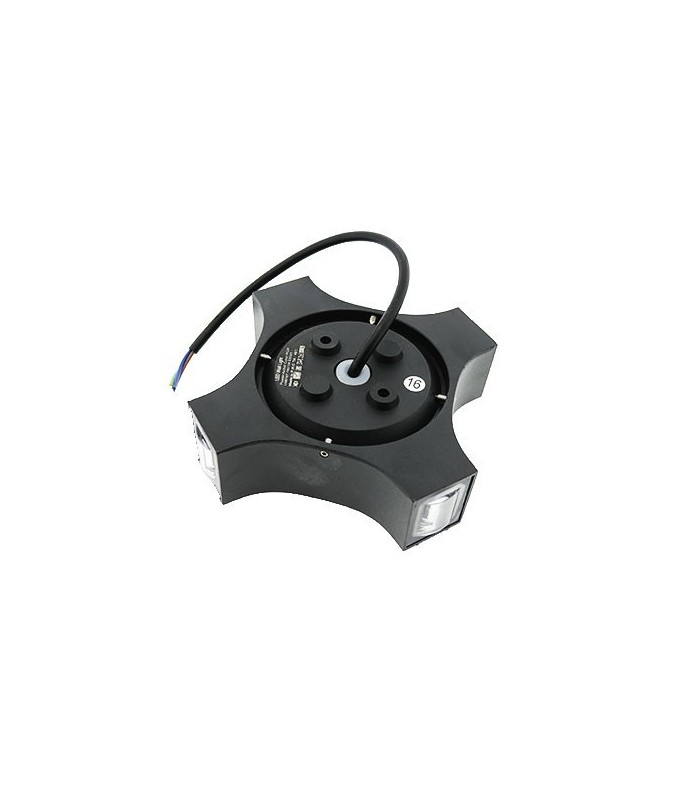 Aplique LED de pared 4x3W 820Lm 36º RGB IP54 Star Black