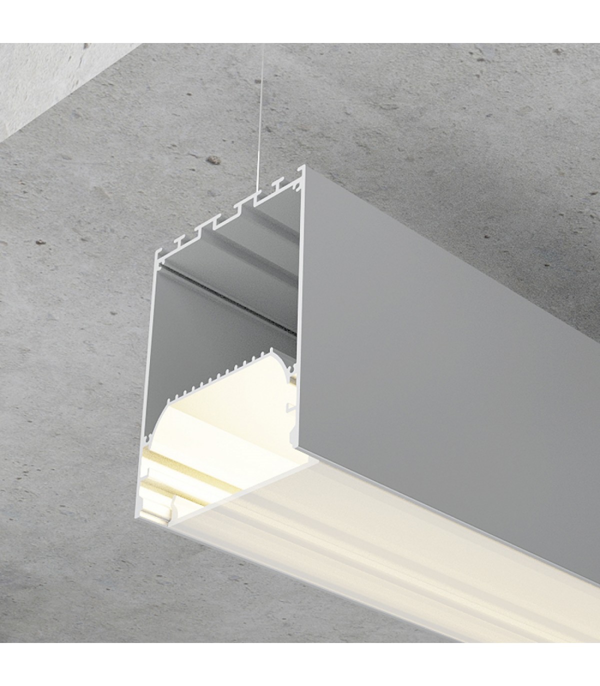 Perfil Aluminio PERY Superficie/Colgante -2 Metros-