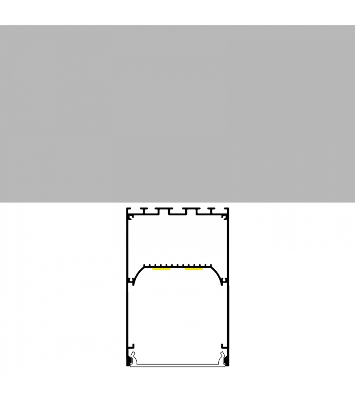 Perfil Aluminio PERY Superficie/Colgante -2 Metros-