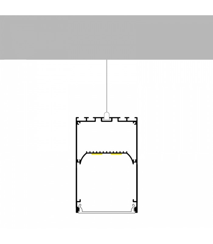 Perfil Aluminio PERY Superficie/Colgante -2 Metros-