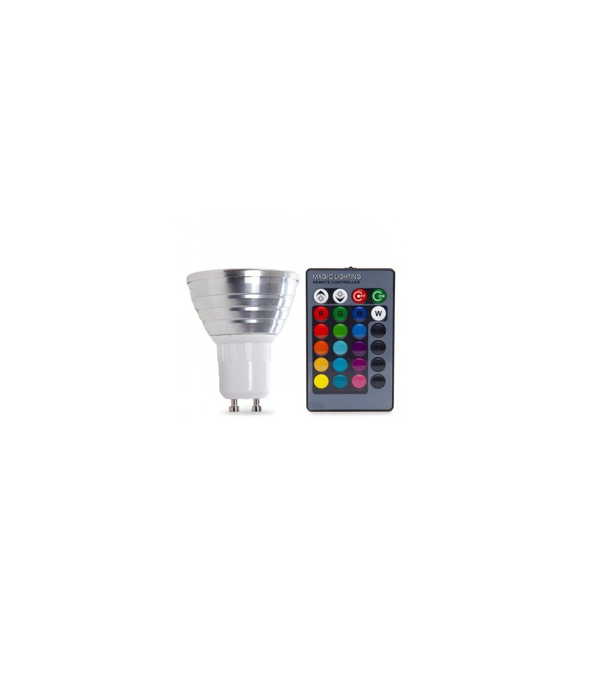 Dicroica GU10 3W RGB + Mando