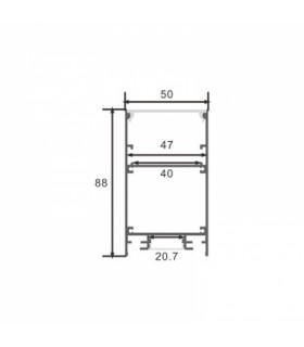 Perfil Aluminio BIEG Colgante -2 Metros-