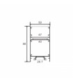 Perfil Aluminio BIEG Colgante -2 Metros-