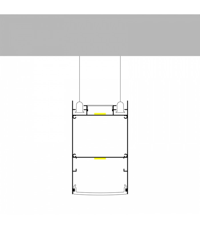 Perfil Aluminio BIEG Colgante -2 Metros-