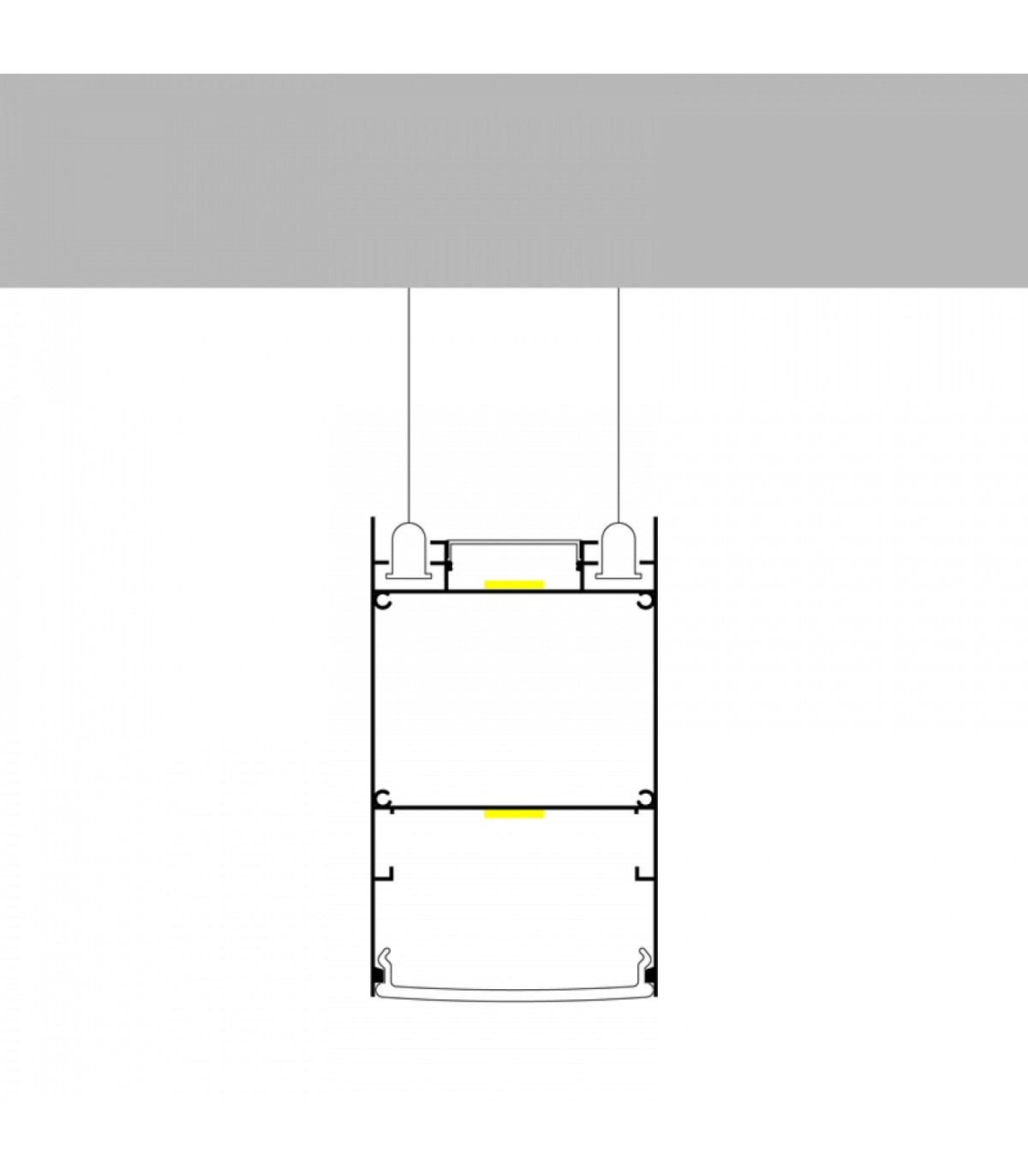 Perfil Aluminio BIEG Colgante -2 Metros-