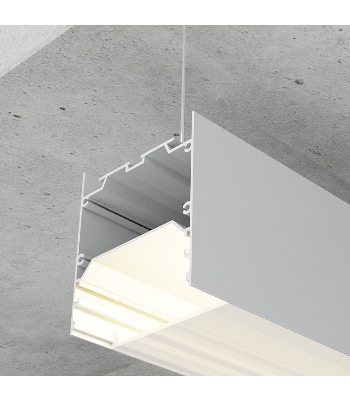 Perfil Aluminio WEF Superficie/Colgante -2 Metros-
