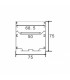 Perfil Aluminio WEF Superficie/Colgante -2 Metros-