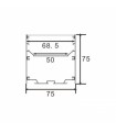 Perfil Aluminio WEF Superficie/Colgante -2 Metros-