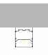 Perfil Aluminio WEF Superficie/Colgante -2 Metros-