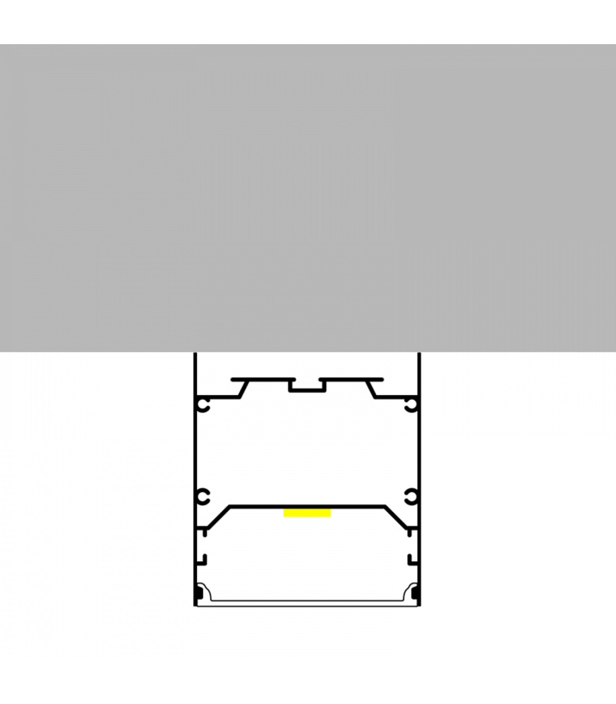 Perfil Aluminio WEF Superficie/Colgante -2 Metros-