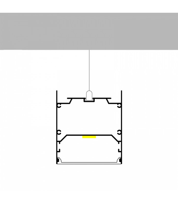 Perfil Aluminio WEF Superficie/Colgante -2 Metros-