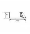 Perfil Aluminio KEO Lacado Negro Armarios -2 Metros-