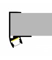 Perfil Aluminio KEO Lacado Negro Armarios -2 Metros-