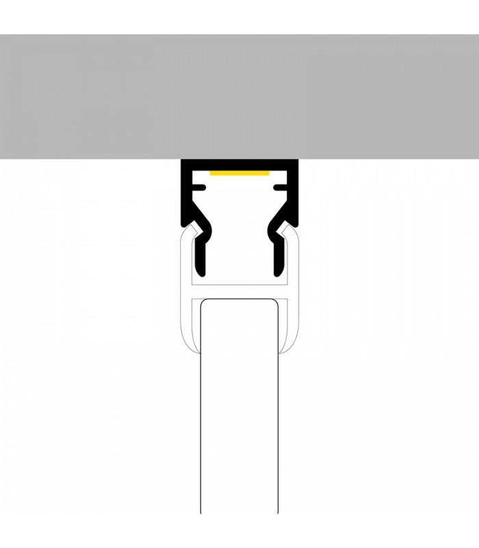 Perfil Aluminio NIBBLE Especial Vitrinas -2 Metros-