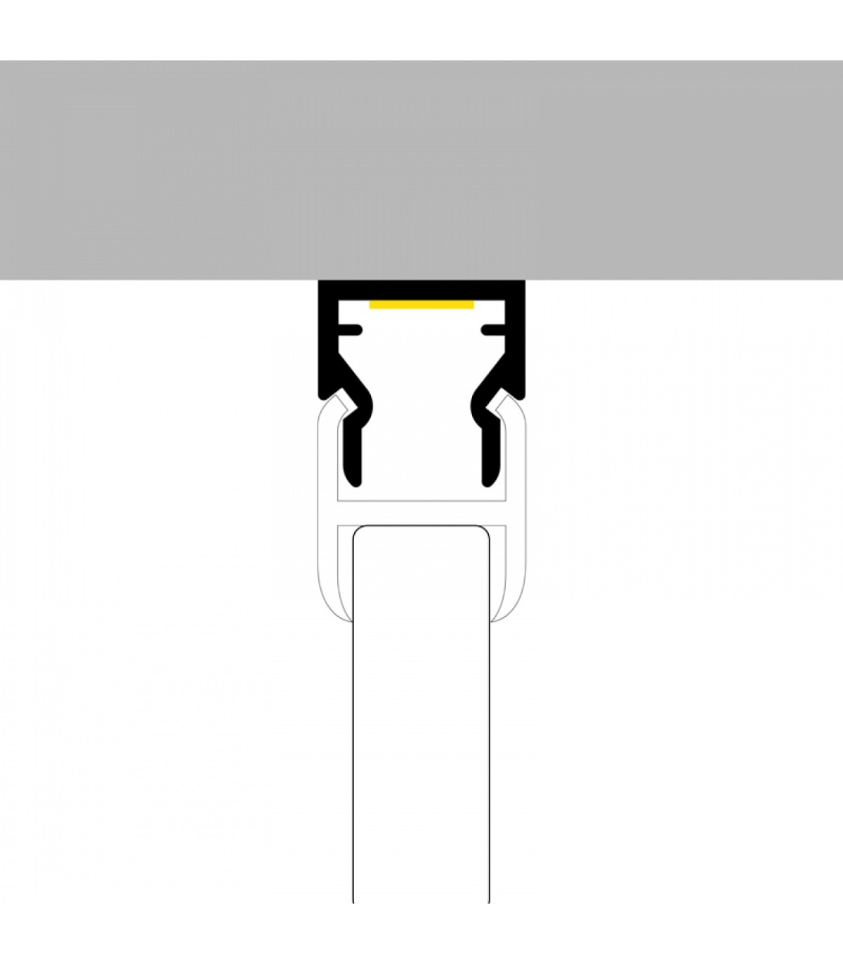 Perfil Aluminio NIBBLE Especial Vitrinas -2 Metros-